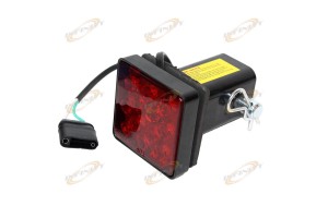 12 Bright LEDs LED Brake Light Fit 2" Trailer Hitch Receiver Tube Cover w/ Pin